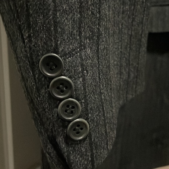 Mens long wool/cashmere blend coat blazer - Picture 5 of 9